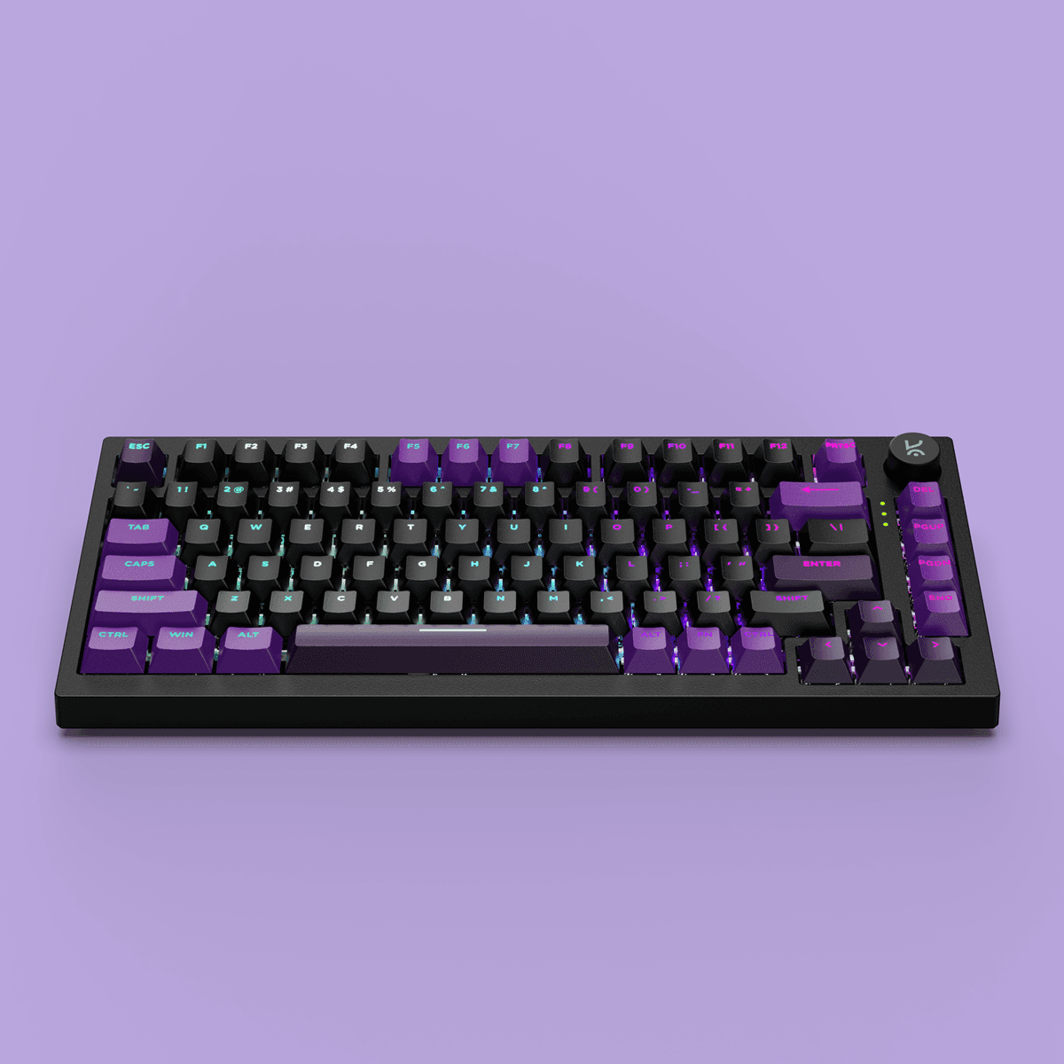 Swarm 75 Black Purple Wireless Gaming Keyboard