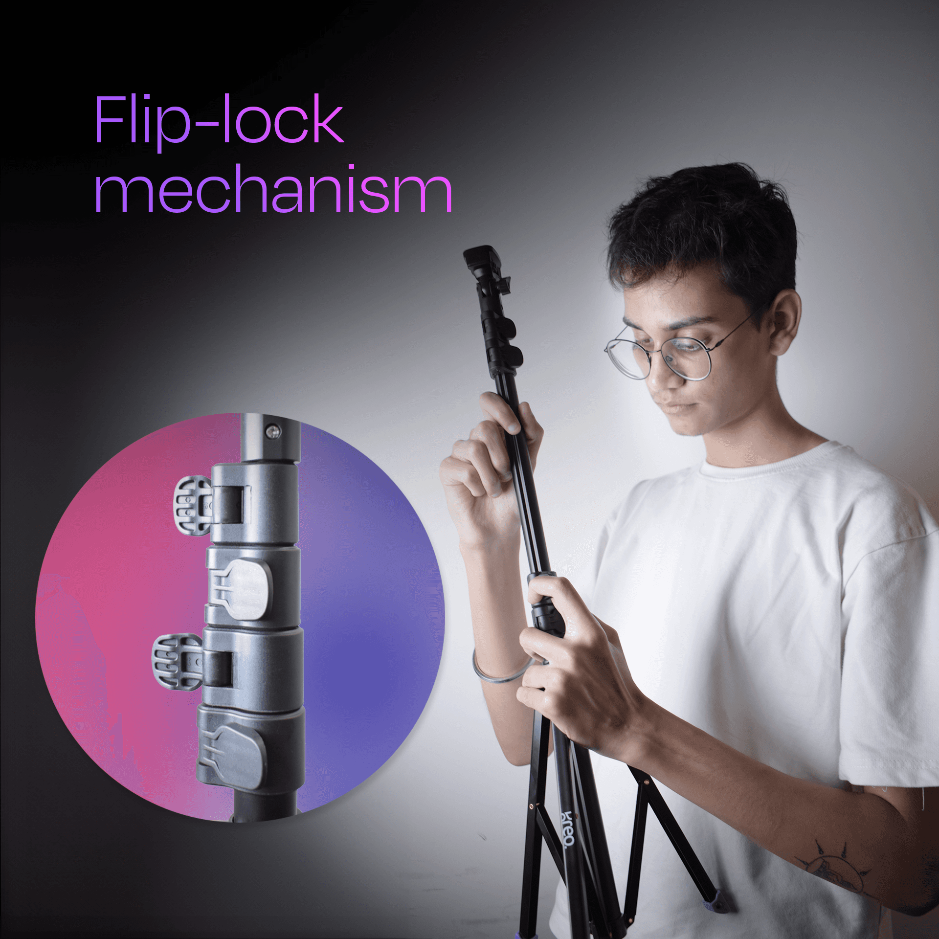 STAYble 1.6 meter Premium Tripod Stand with Phone Holder