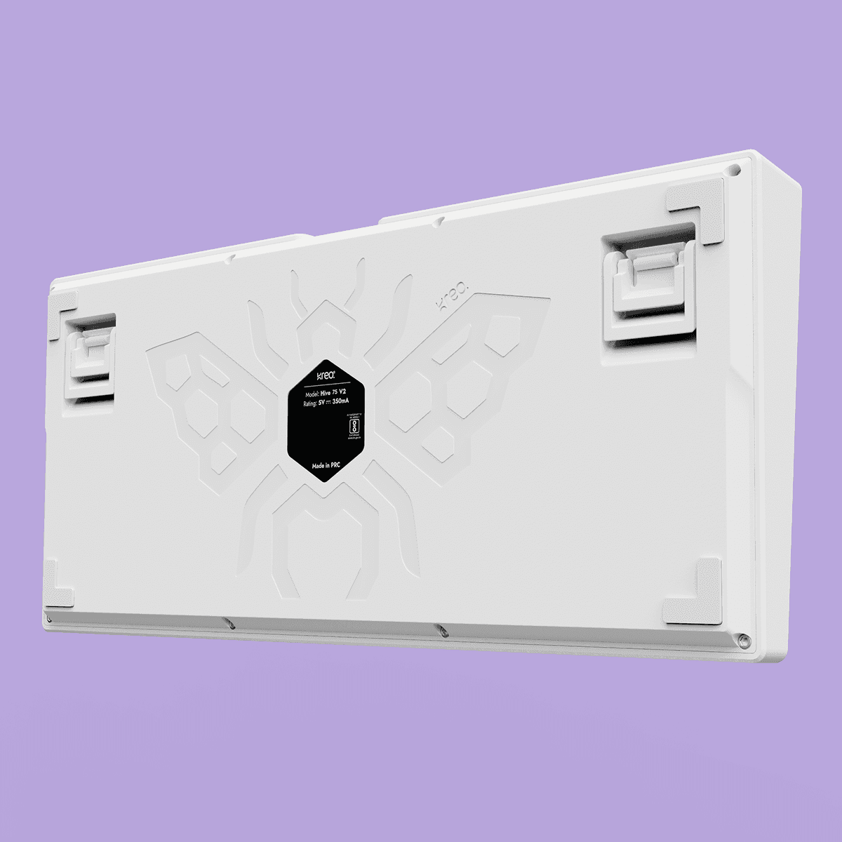 Hive75 V2 White Purple Wired Mechanical Gaming Keyboard