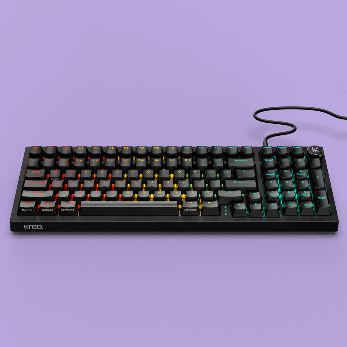 Hive98 V2 All Black Wired Mechanical Gaming Keyboard