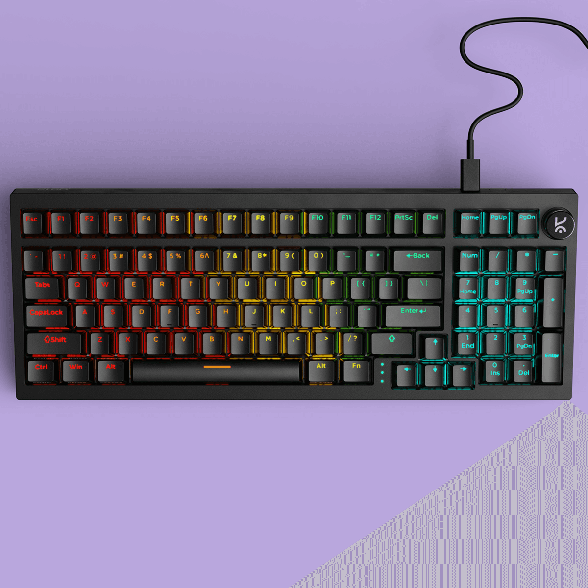 Hive98 V2 All Black Wired Mechanical Gaming Keyboard