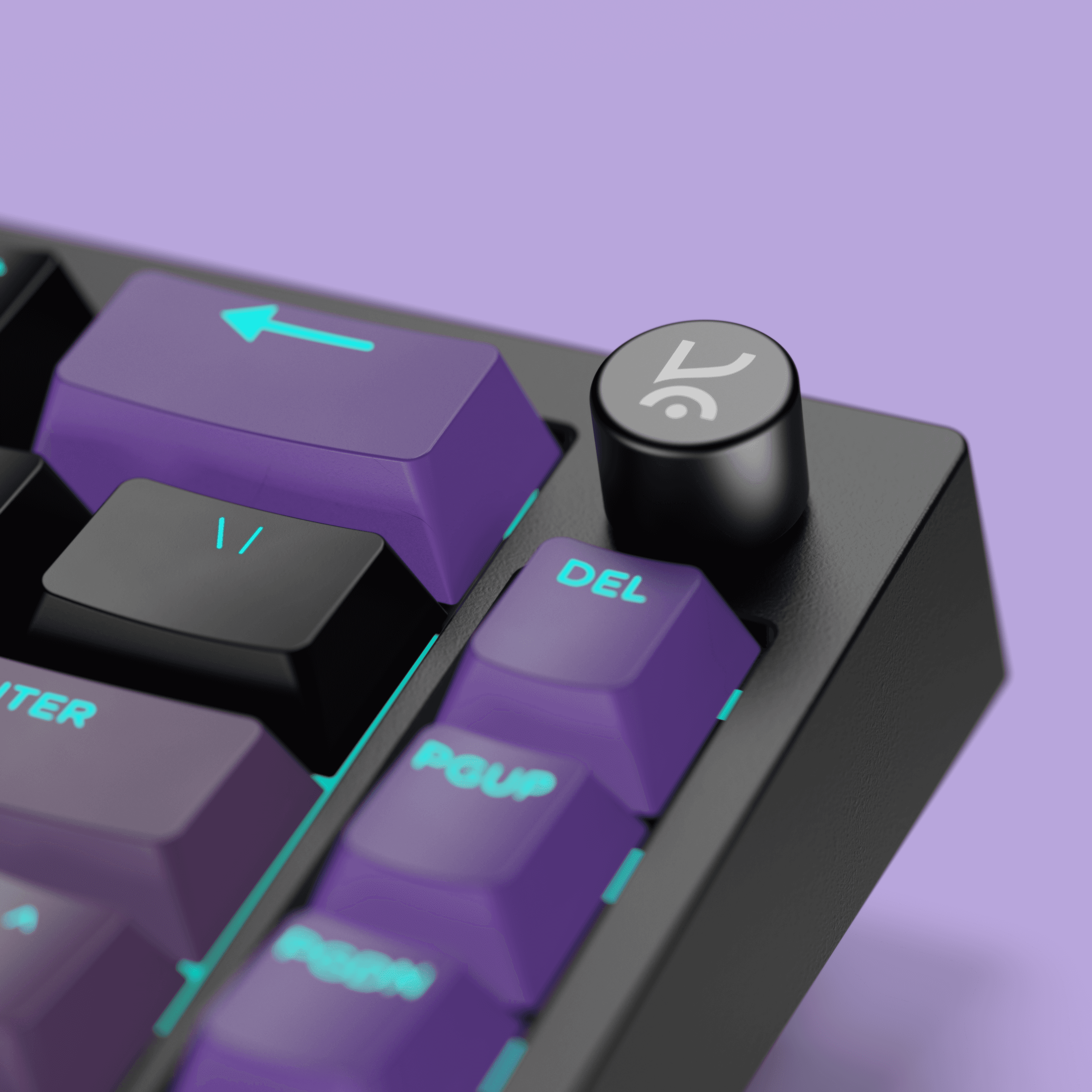 Swarm65 Black Purple Wireless Mechanical Gaming Keyboard