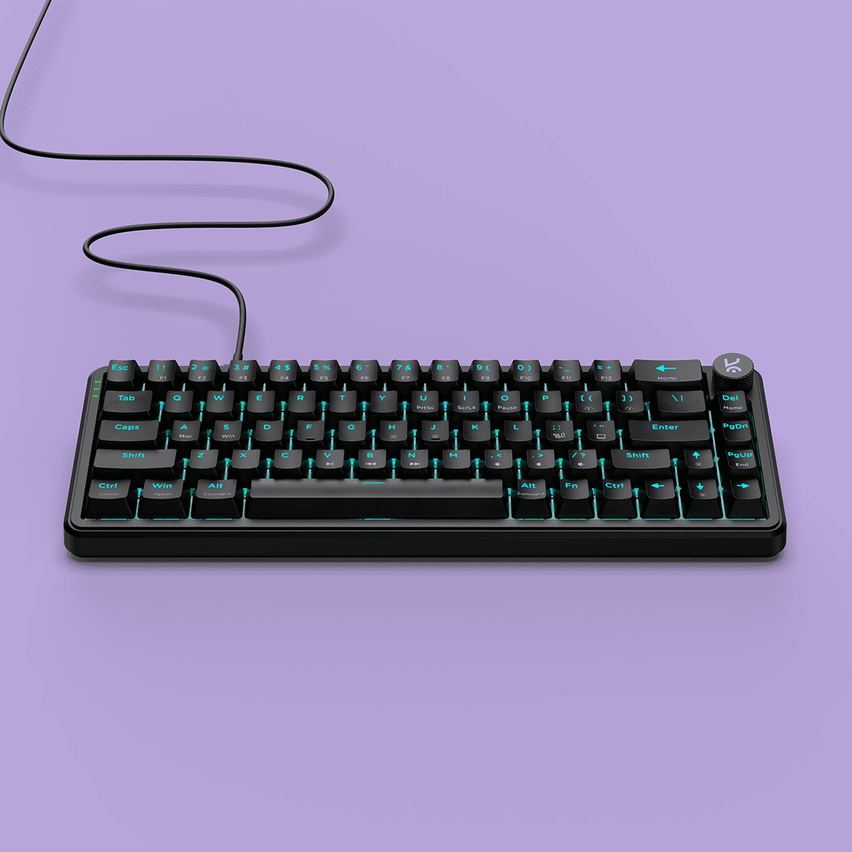 Hive65 All Black Wired Mechanical Gaming Keyboard