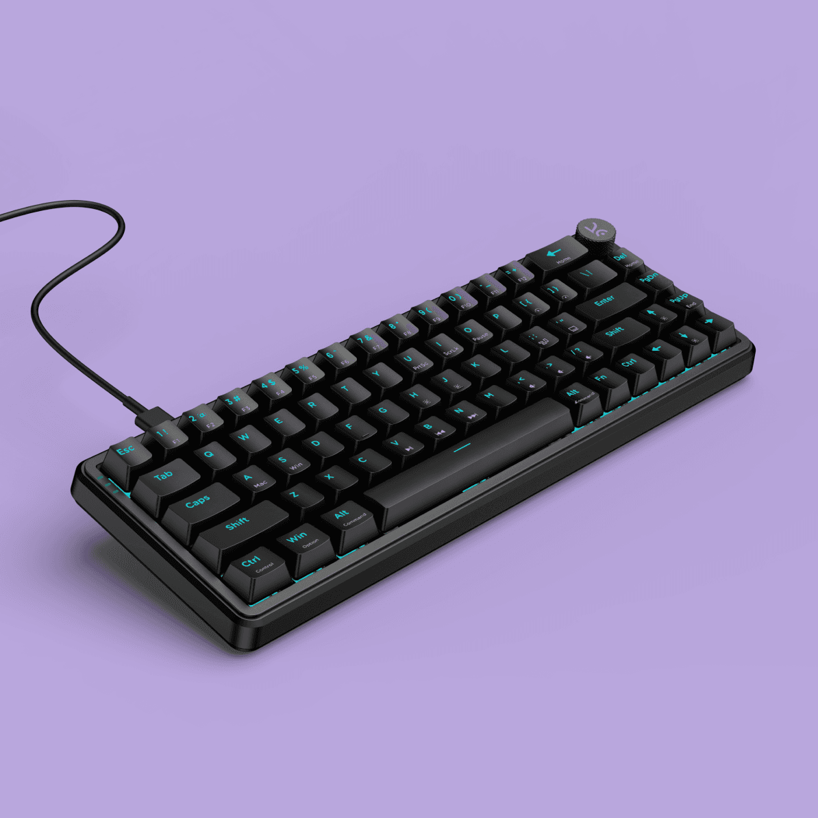 Hive65 All Black Wired Mechanical Gaming Keyboard